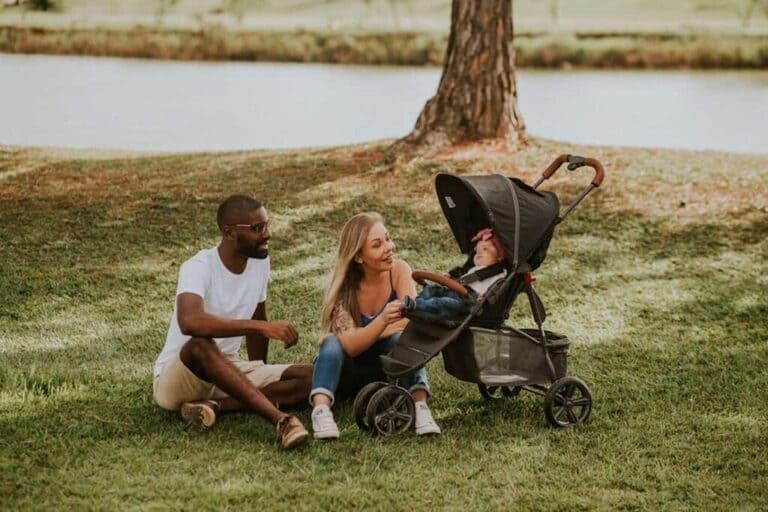 Passeando no parque com o bebê